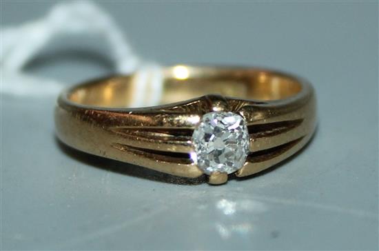 18ct gold solitaire diamond ring